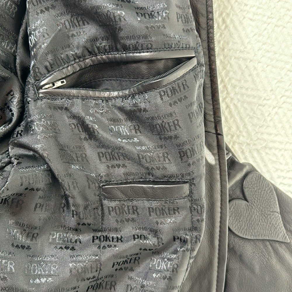Leather World Series of poker jacket - Picture 11 of 12